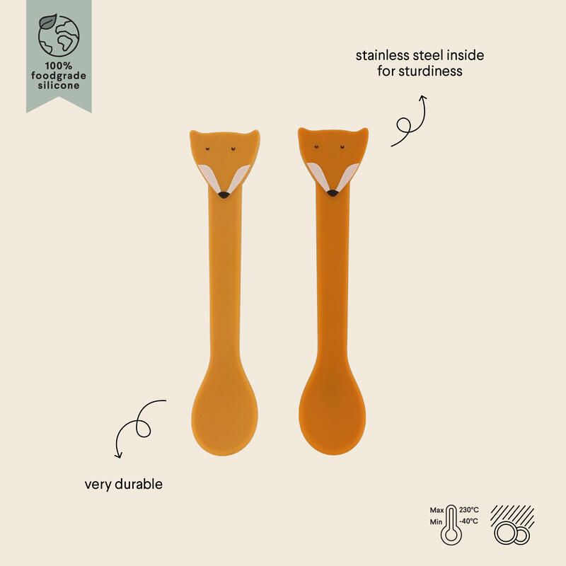 Cuillere Silicone 2-pack Orange Trixie Mr. Fox - trixie