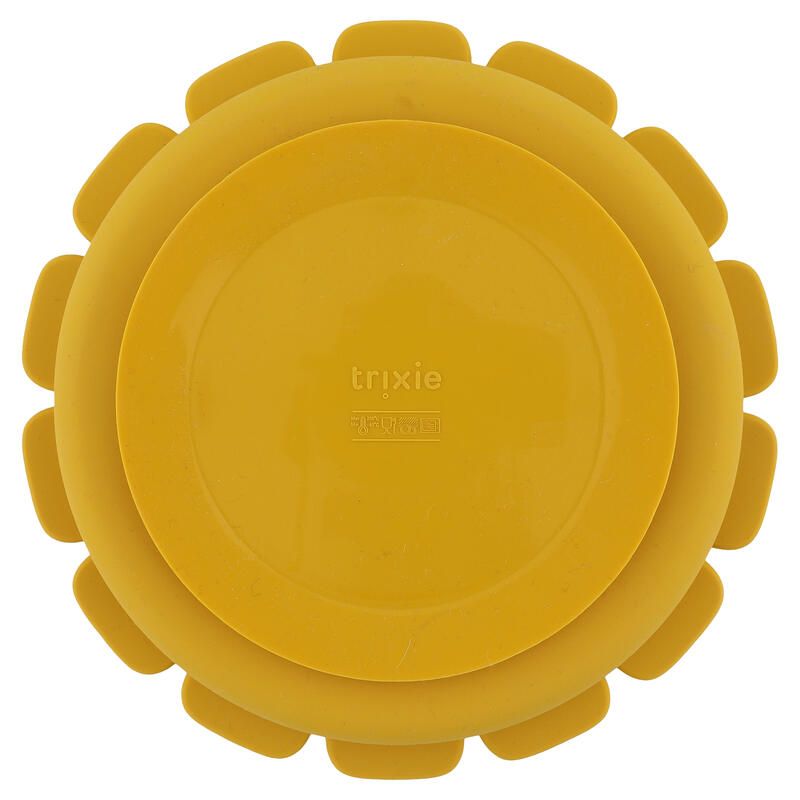 Assiette Avec Ventouse En Silicone Et Compartiments Jaune Trixie Mr. Lion - trixie