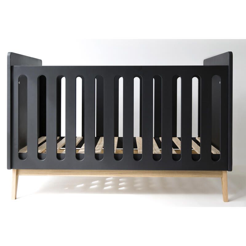 Lit bébé 60x120cm évolutif en banquette Pure Noir - pericles