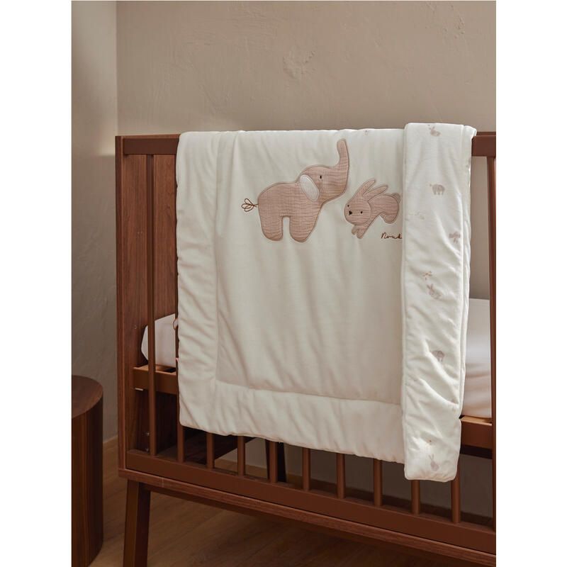 Bm Couverture 75x100cm, Veloudoux - Bali And Snow Bali, Moka Snow 75x100 Cm Ecru - noukie 's