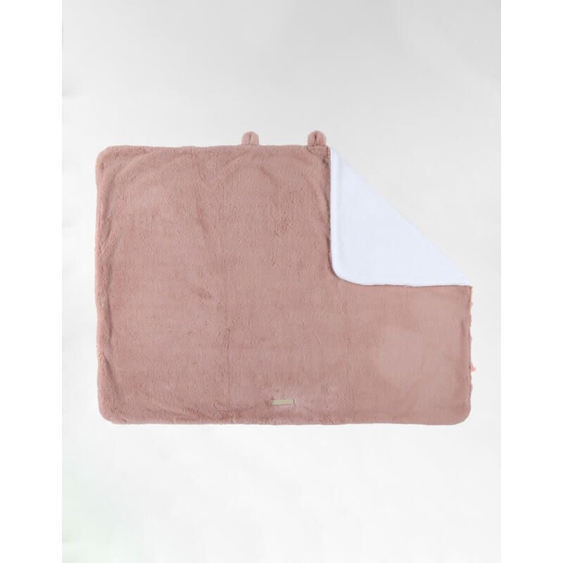 Mm24 Couverture Ouatinee 75x100cm En Fausse Fourrure, Rose Pale Mix Match 75x100 Cm Rose - noukie 's
