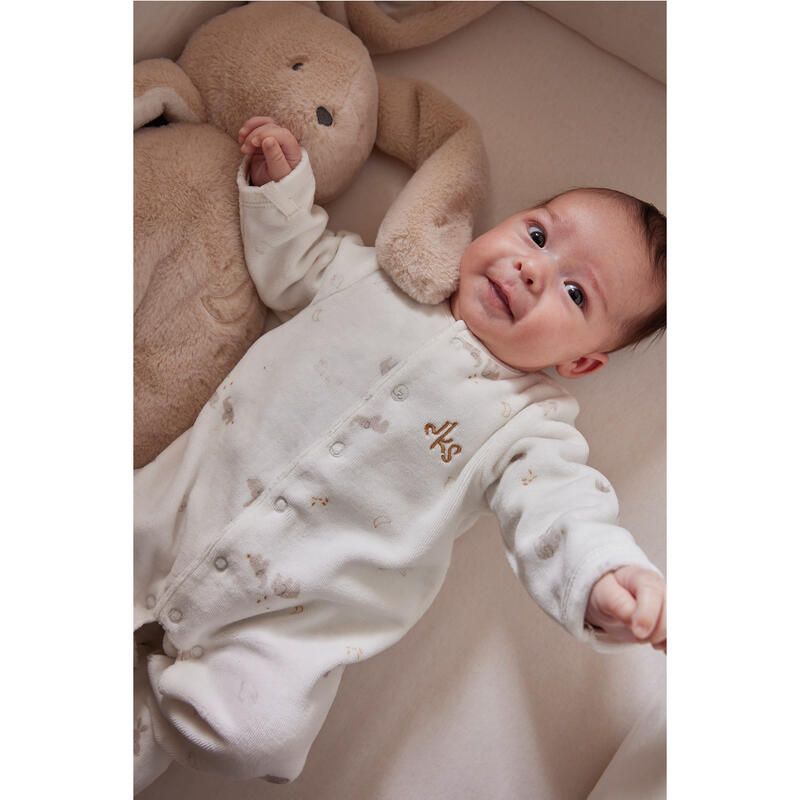 Bm Pyjama, Velours - Bali Et Moka Bali, Moka Snow 6m Ecru - noukie 's