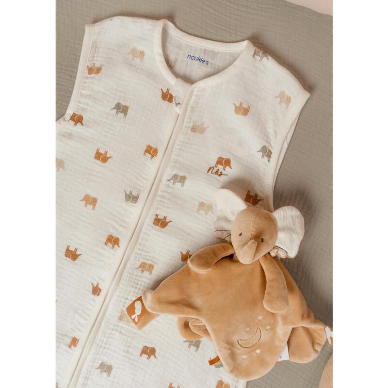 Gigoteuse Mousseline Mix Match 70cm Elephants - noukie 's