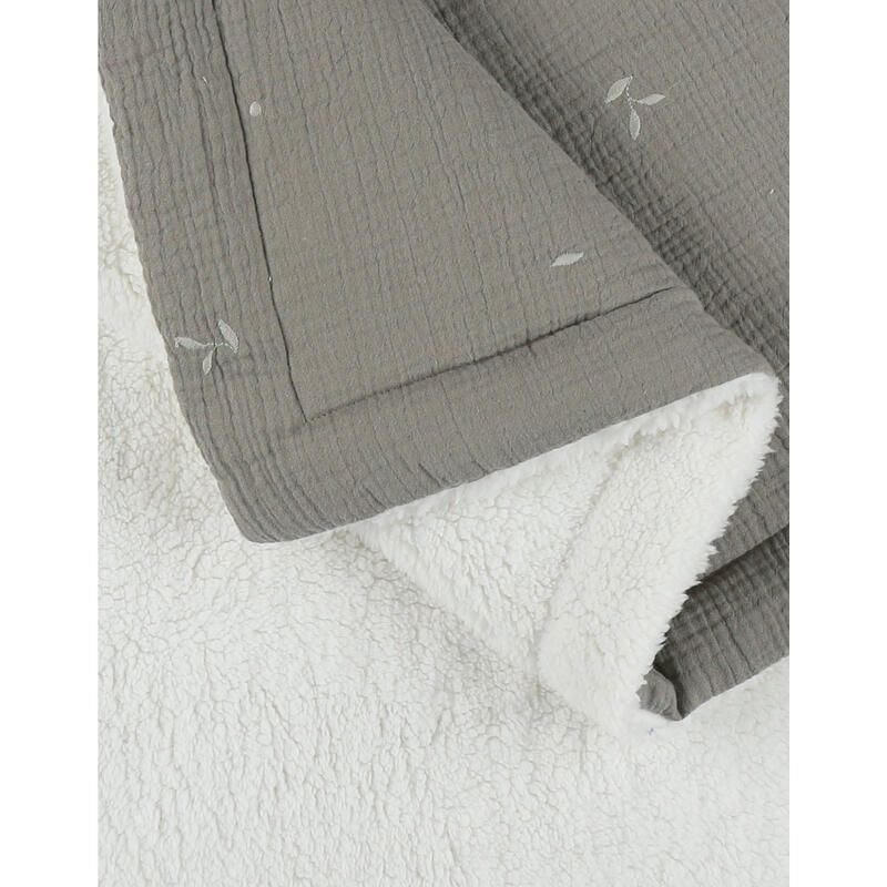 Couverture Gaze De Coton Bio Brodee Sherpa Fluffy, Orso Lily 100x140cm - noukie 's