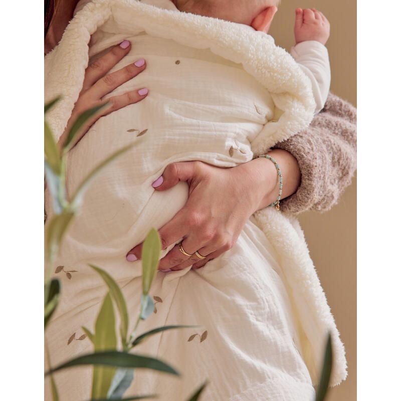 Couverture Gaze De Coton Bio Brodee Sherpa Fluffy, Orso Lily 75x100cm - noukie 's