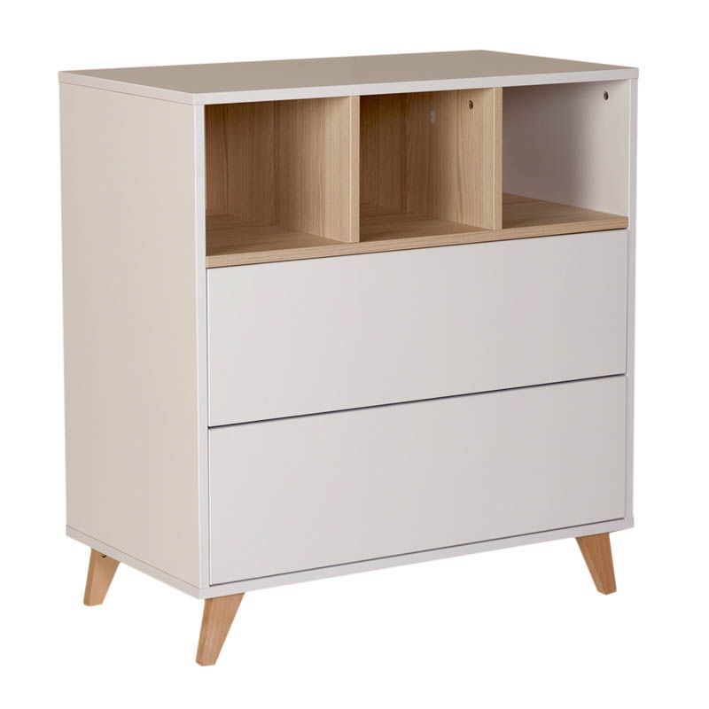 Commode 3 niches 2 tiroirs Loft Blanc - quax