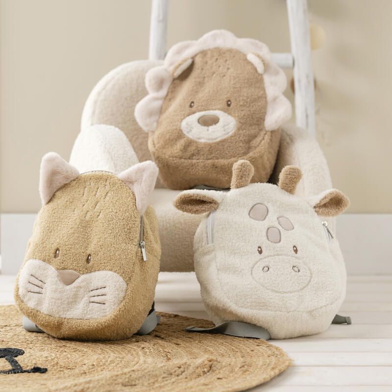 Sac A Dos Renard Teddy Bouclette Caramel - nattou