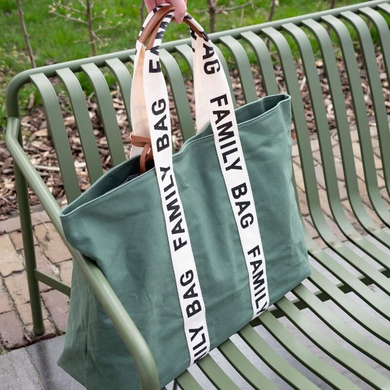 Family Bag Sac A Langer Signature Green - childhome