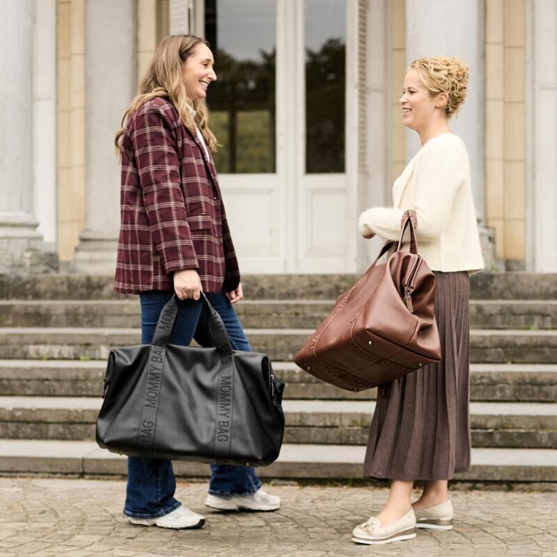 Mommy Bag Signature Simili Cuir Black - childhome