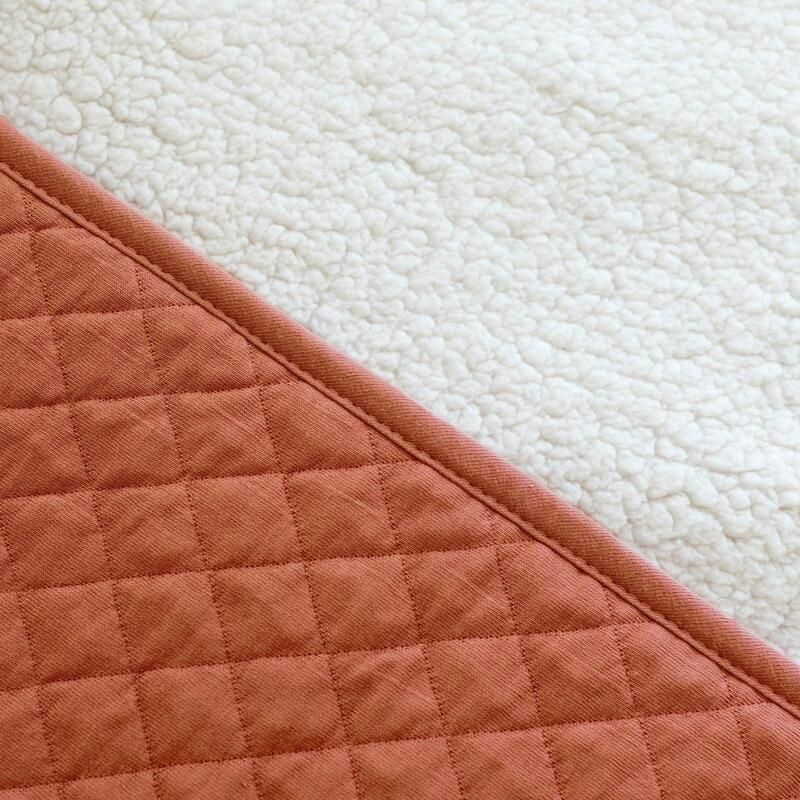 Poncho De Voyage Jersey Quilt 9-36m Brick - bemini