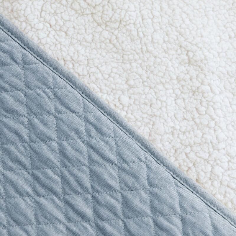 Poncho De Voyage Jersey Quilt 9-36m Stone - bemini