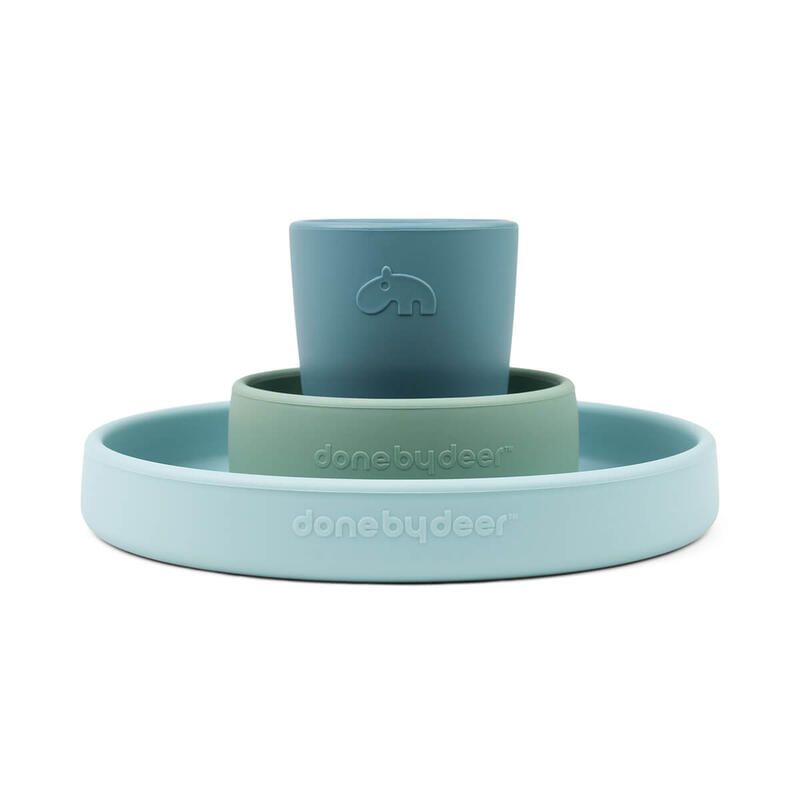 Coffret Repas Silicone Bleu - done by deer