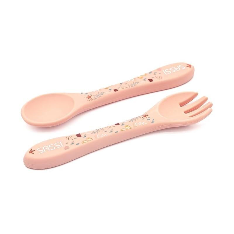 Couverts en silicone Slurpy la pieuvre Rose - sassi