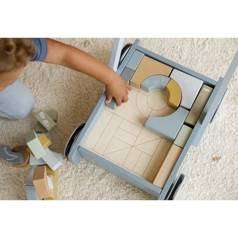 Chariot De Marche Ocean 12m+ A Bloc Bleu - little dutch