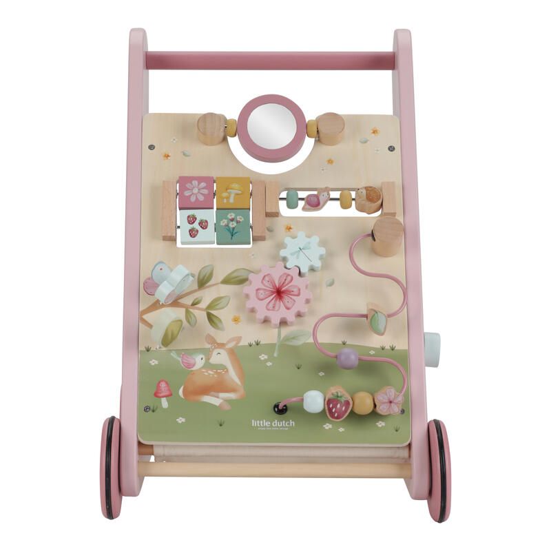 Chariot De Marche Fairy Garden Rose Marron Jaune Beige Vert M - little dutch