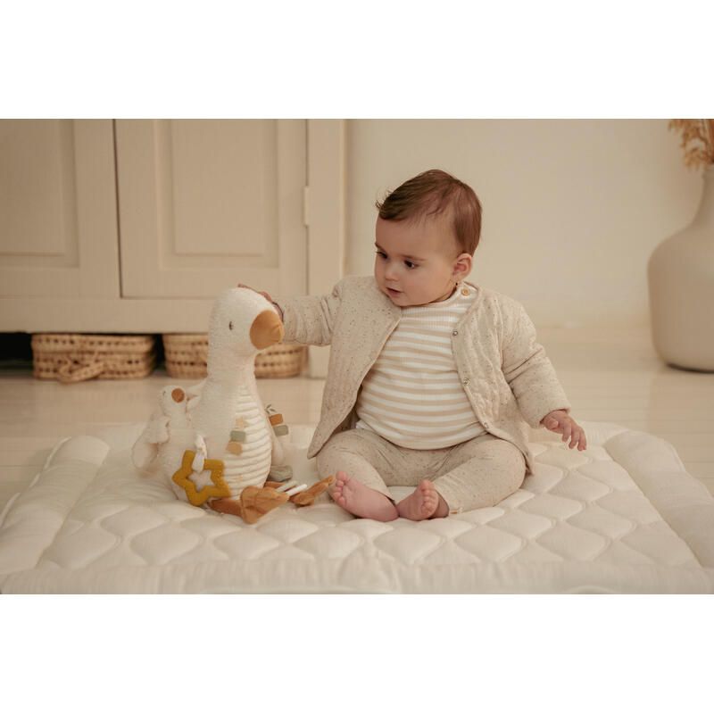 Peluche Dactivites Oie Newborn Natural - little dutch