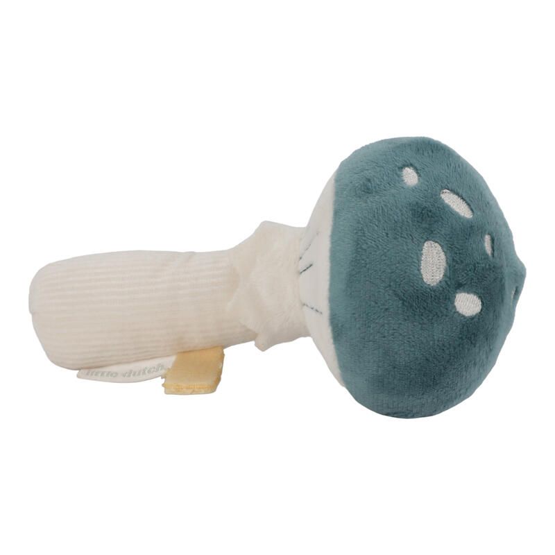 Hochet Peluche Champignon Forest Friends Bleu Beige - little dutch