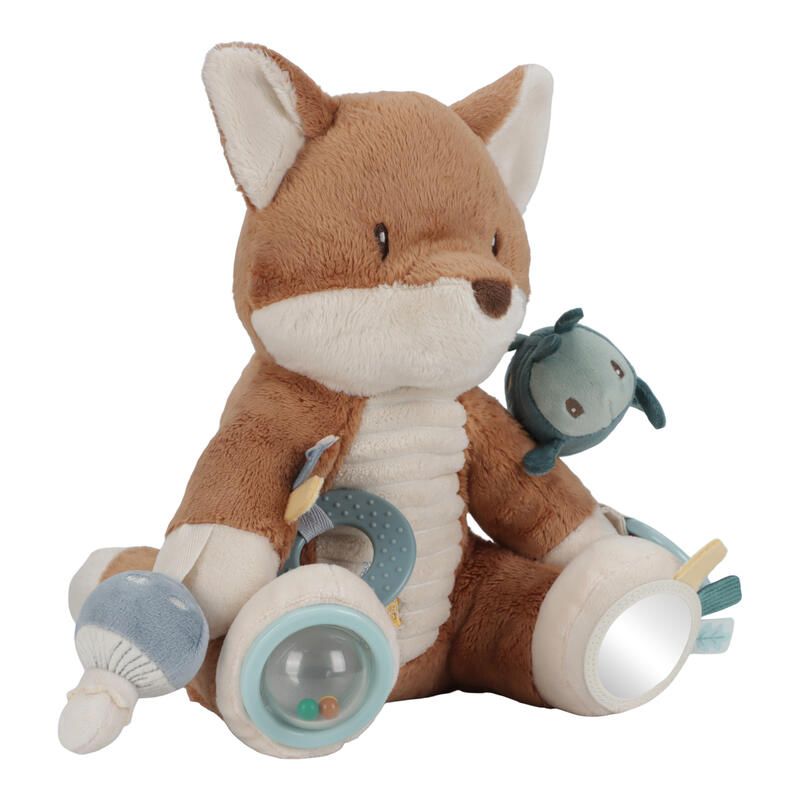 Peluche Activites Renard Forest Friends Bleu Marron Beige Vert Jaune - little dutch