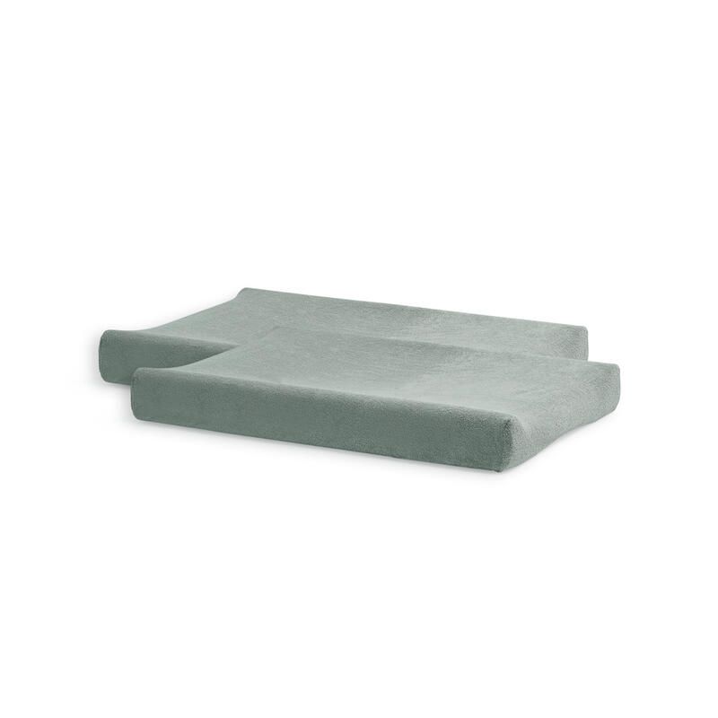 Lot de 2 housses de matelas à langer éponge 50x70 cm Ash Green - jollein