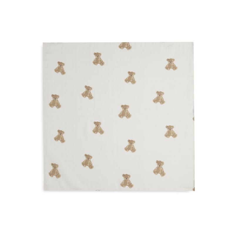 Lange Gaze De Coton Small X3 Teddy Bear - jollein