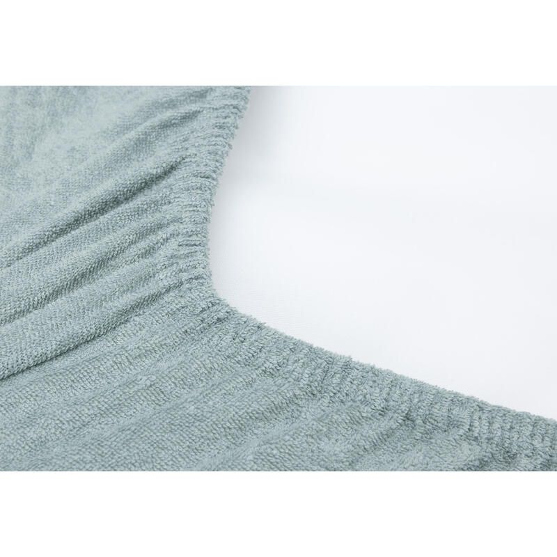 Lot de 2 housses de matelas à langer éponge Basics 50x70cm Sea Green et Biscuit - jollein