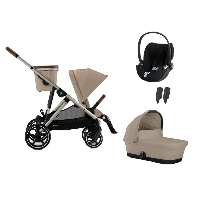 Poussette Trio Gazelle S + Cloud T Plus + Nacelle Almond Beige - cybex