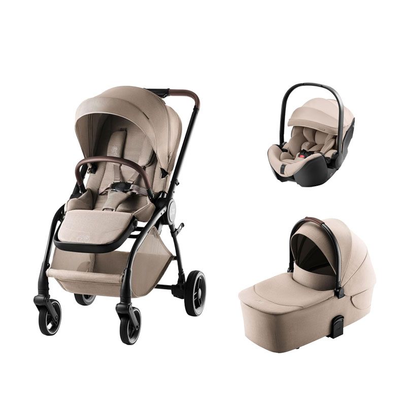 Poussette Trio Rio + Baby-safe Pro + Nacelle Rio Style Teak - britax rÖmer