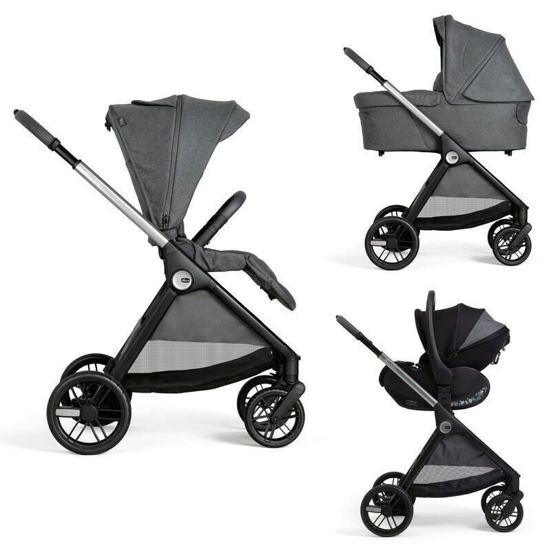 Poussette Trio Bellagio 2 + Siège auto First Seat Recline + Nacelle Flexi Black Satin - chicco