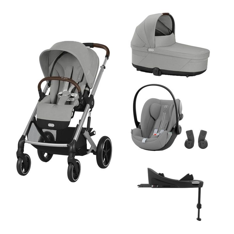 Poussette Trio Balios S Lux + Cloud G3 Plus + Nacelle S Lux + Base G3 Set M Stone Grey - cybex