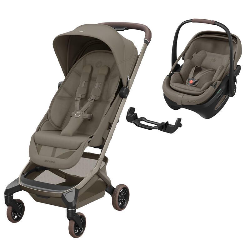 Poussette Duo Fame Cabin + Siège auto Coral Slide Pro Oak Truffle - maxi cosi