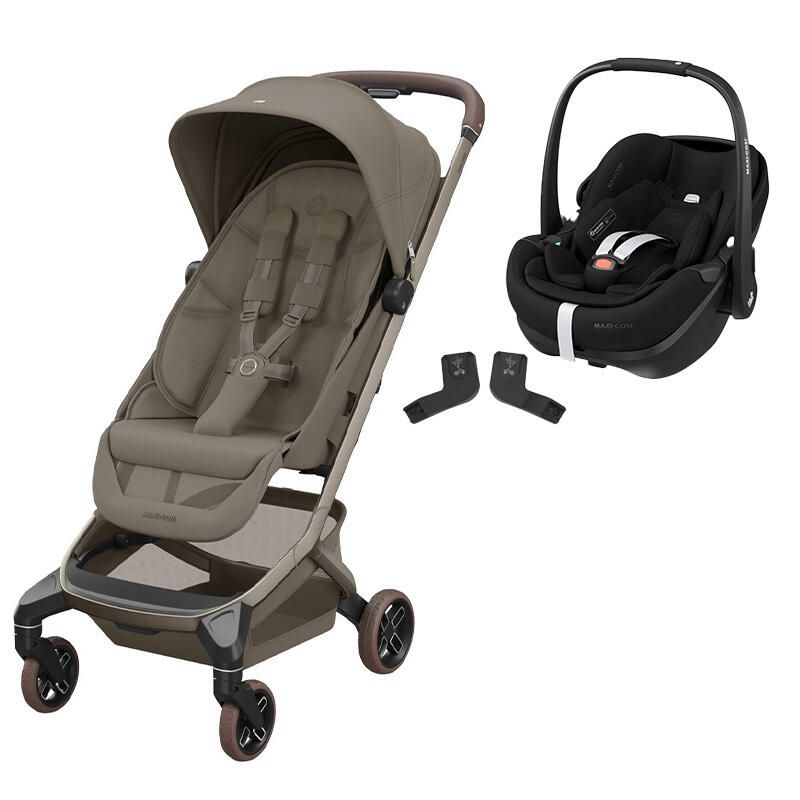 Poussette Duo Fame Cabin + Siège auto Pebble 360 Pro 2 Oak Truffle - maxi cosi
