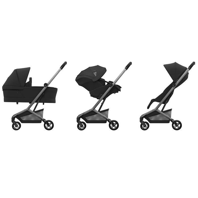 Poussette Trio Fame Cabin + Siège auto Coral Slide Pro + Nacelle Cabin Cot Onyx Black - maxi cosi