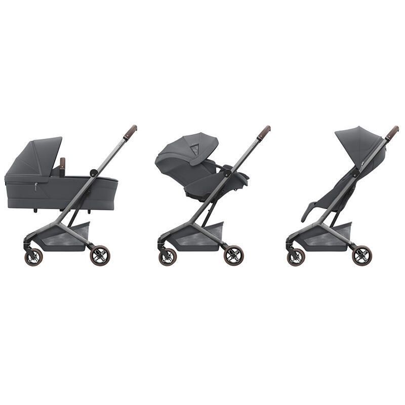 Poussette Trio Fame Cabin + Siège auto Coral Slide Pro + Nacelle Cabin Cot Moon Graphite - maxi cosi