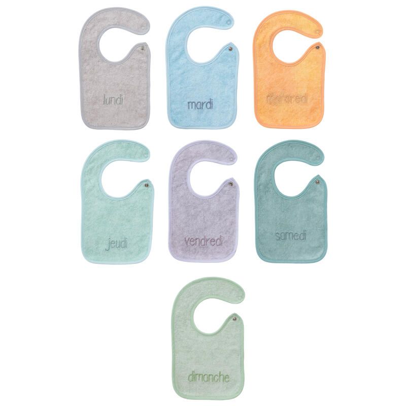 Bavoirs Naissance X7 Multicolore - babycalin