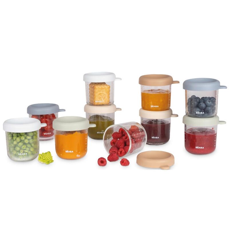 Coffret de 10 portions verre 250ml Natural Color Mix - beaba