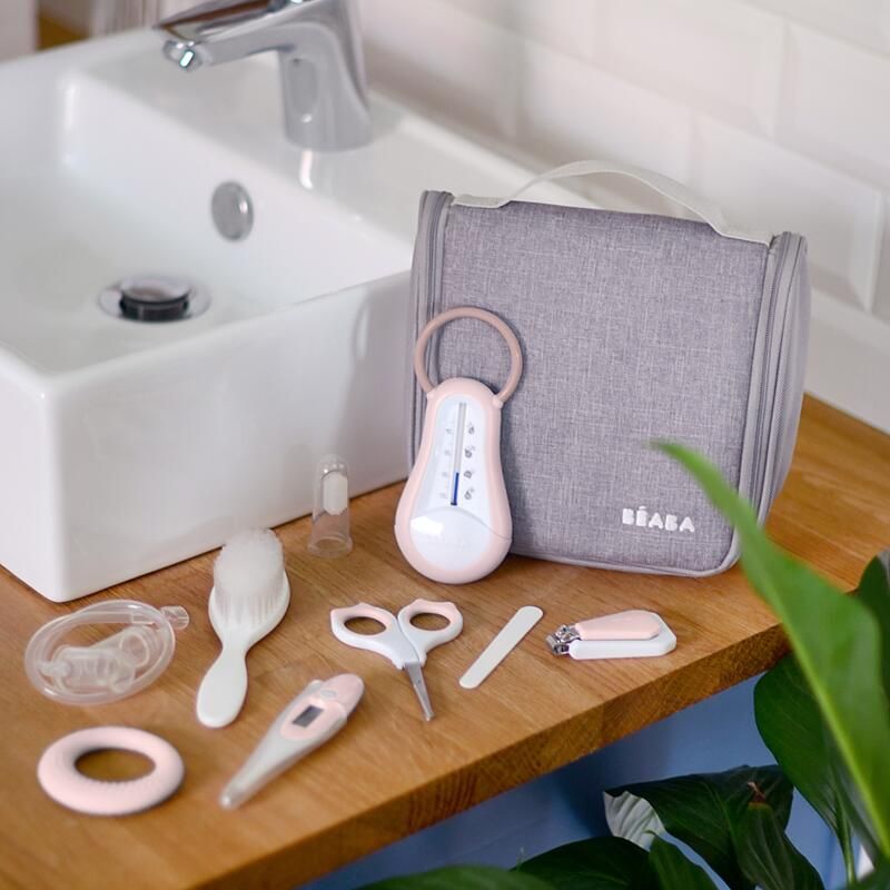 Trousse de toilette nomade 10 Accessoires - Old Pink - beaba