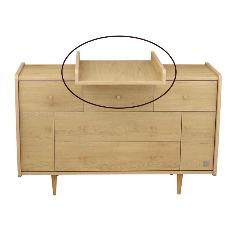 Plan à langer coulissant pour commode 5 tiroirs 2 portes My Love - sauthon