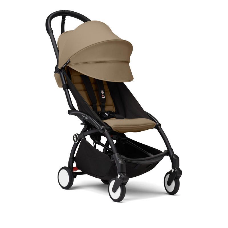 Poussette YOYO 3 Pack 6+ Toffee Cadre Noir  - stokke