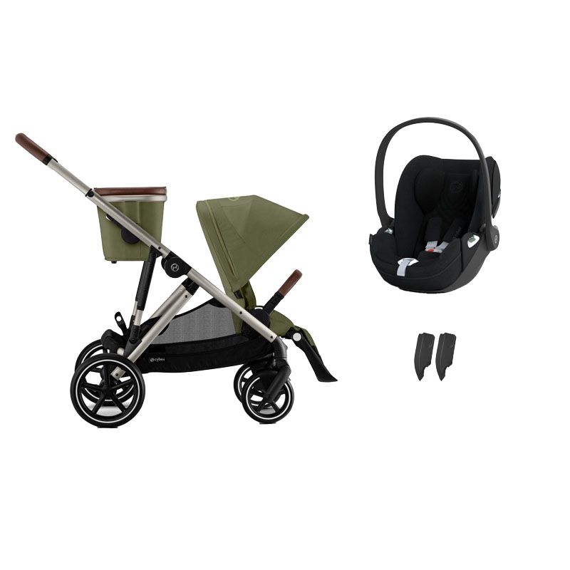 Poussette Duo Gazelle S + Cloud T I-size Moss Green - cybex