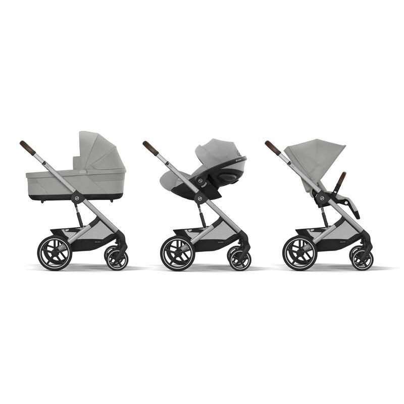 Poussette Trio Balios S Lux + Siège auto Cloud G3 Plus + Nacelle Cot S Lux + Base G3 Set XL Stone Grey - cybex