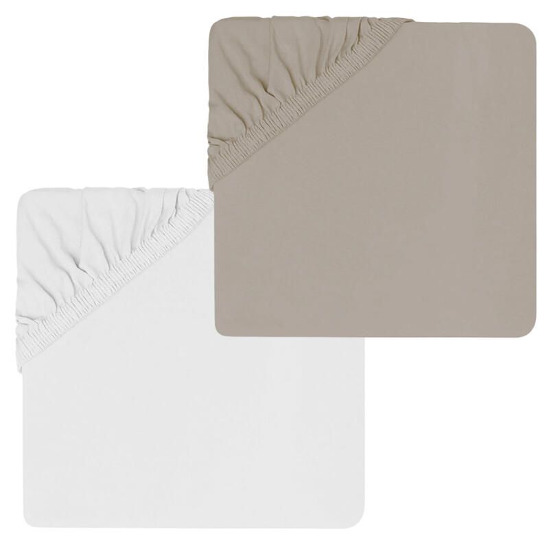 Lot 1 Alese + 1 Drap Housse 70x 140cm Blanc/Sable - fee moi dormir