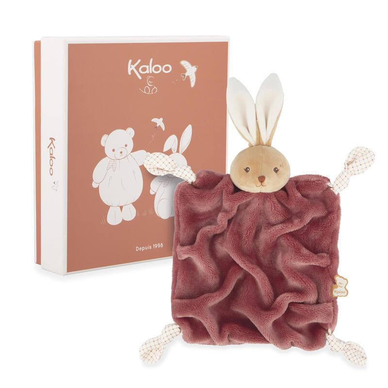 Doudou lapin Patapouf Moyen Bordeaux - kaloo