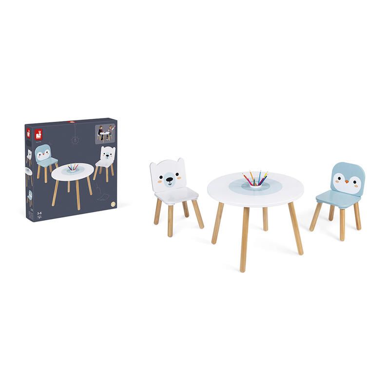 Set 1 table et 2 chaises Banquise Multicolore - janod