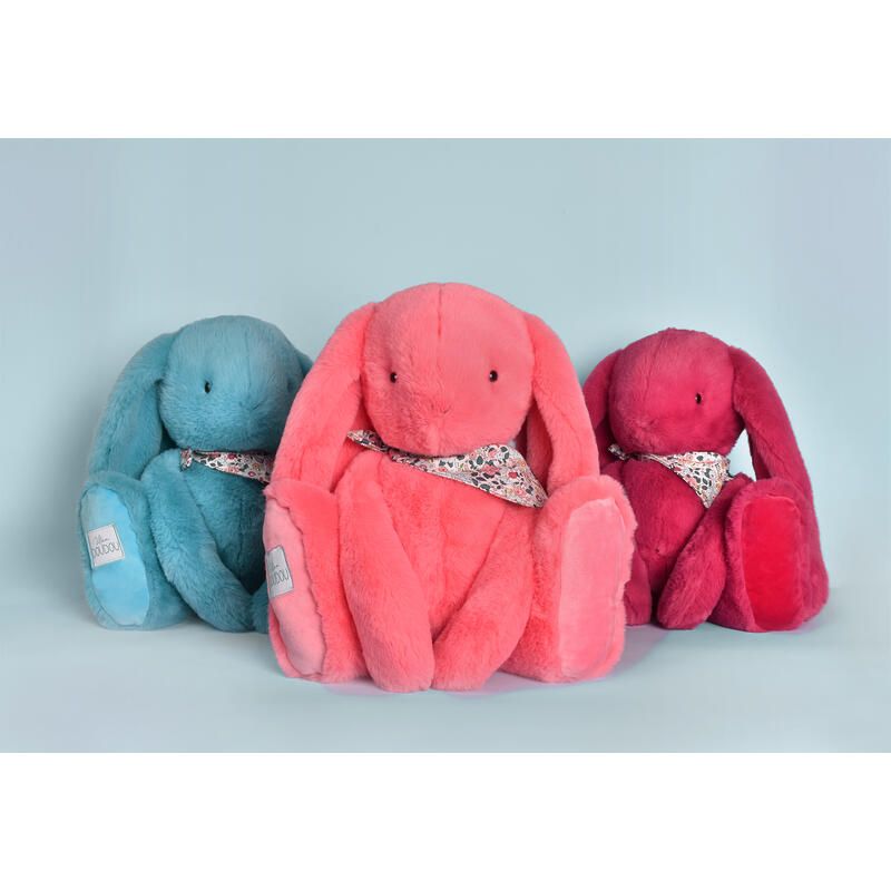 Peluche lapin Fleurette 35cm Rose - doudou et compagnie