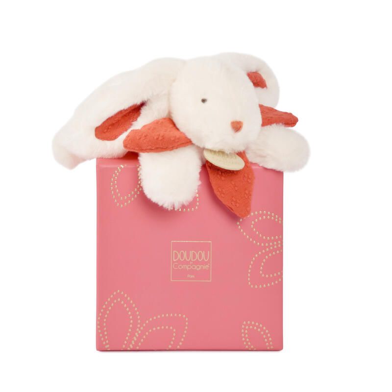 Doudou lapin bonbon 20cm Blanc Terracotta - doudou et compagnie