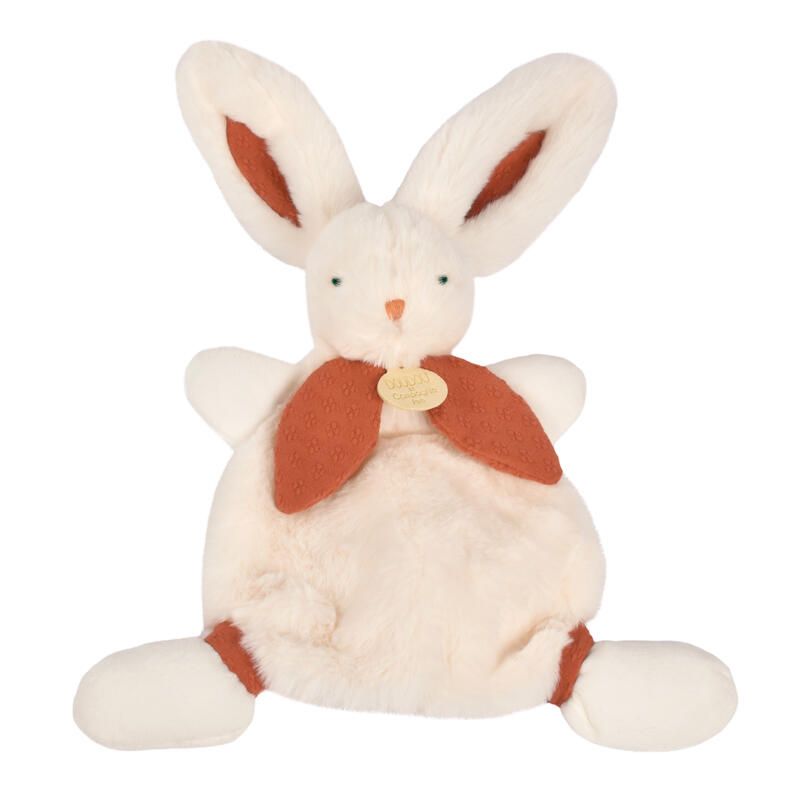 Lapin Bonbon 25cm Ivoire Terracotta - doudou et compagnie