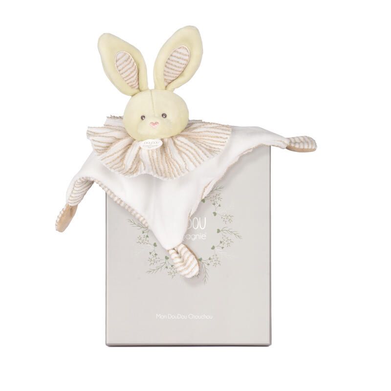 Peluche lapin les Chouchoux 20cm Blanc - doudou et compagnie
