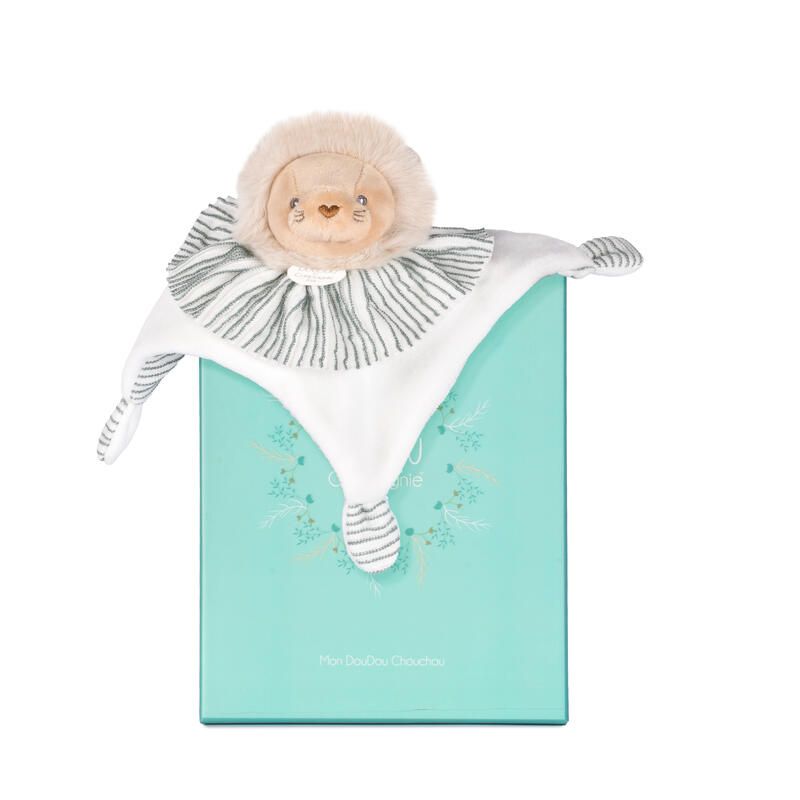 Peluche lion les Chouchoux 20cm Blanc - doudou et compagnie