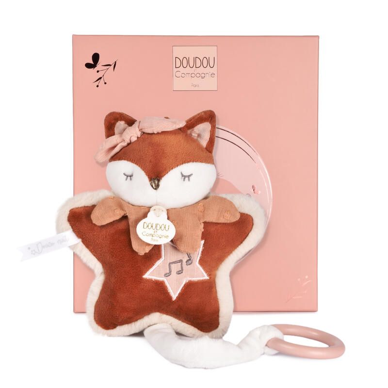 Boite à musique Mina 16cm Marron - doudou et compagnie