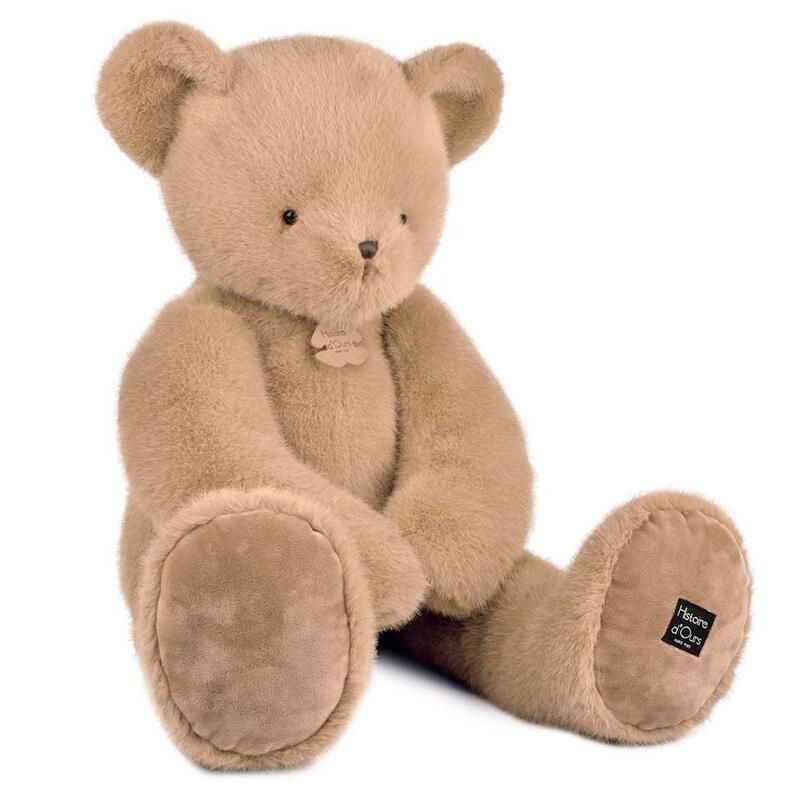 Ours en peluche Clémentin 80 cm Amande - histoire d'ours